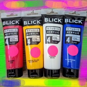 Blick 4 Tubes 120ML High Quality Pigments